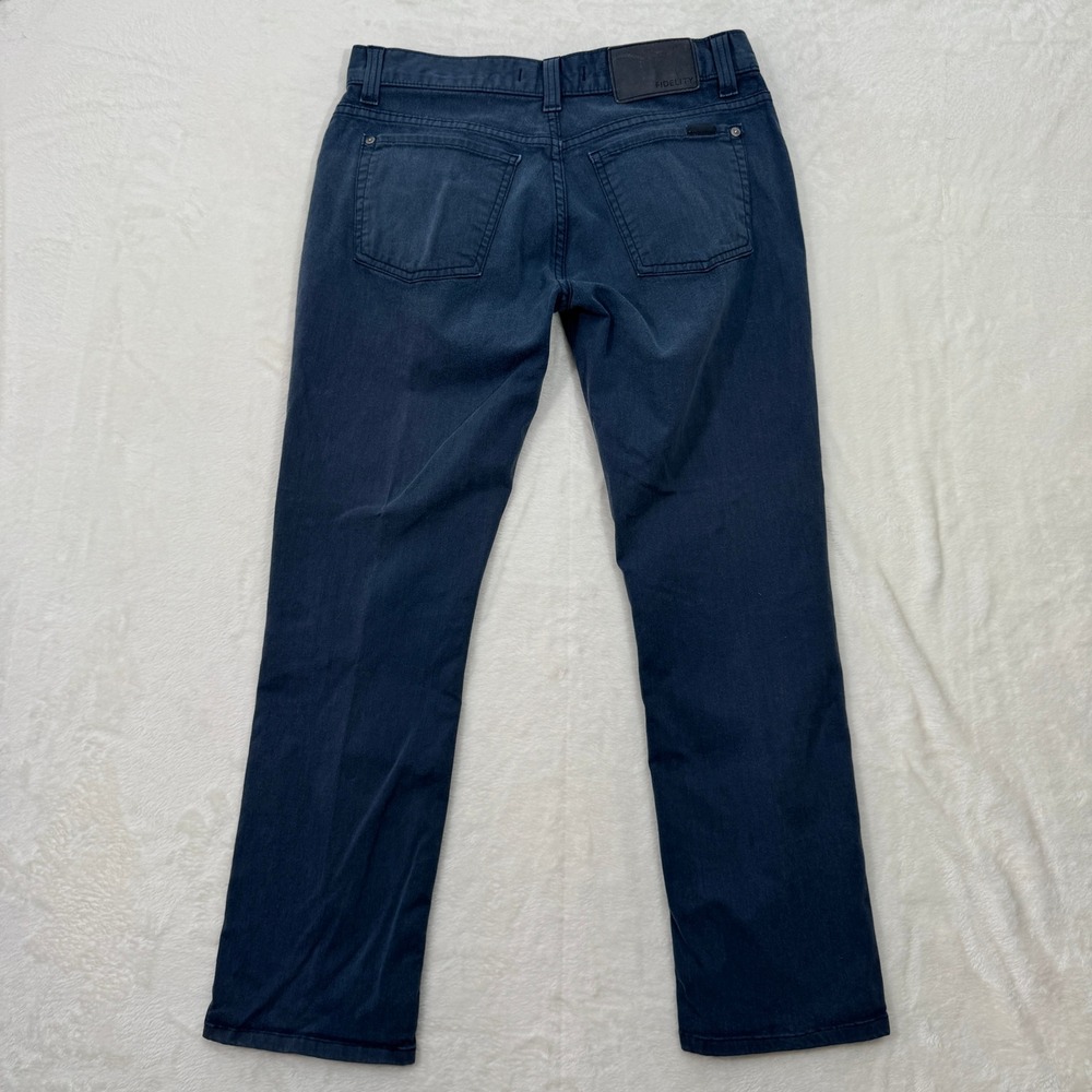 Fidelity Denim Pants Mens 31 Navy Blue Slim Straight Stretch Made in USA Chino - Picture 8 of 14